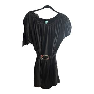 Melissa Odabash Swimsuit Coverup Beach Cover Up One Size Womens Black Belted